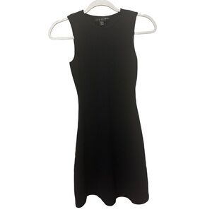 Ralph Lauren Classic Black A-Line Wool Mini Dress Size XS